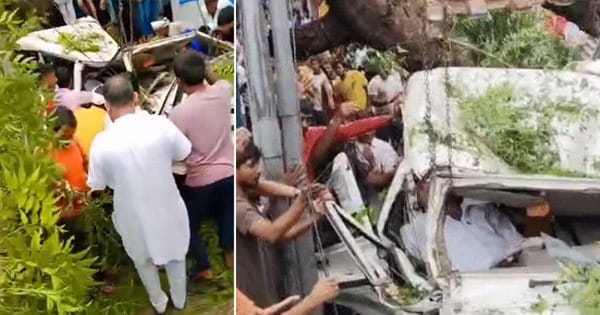 Jaipur Shocking Video : चलती कार पर गिरा भारी-भरकम पेड़, जब तक क्रेन पहुंचती, प्रिंसिपल की तड़प-तड़पकर मौत