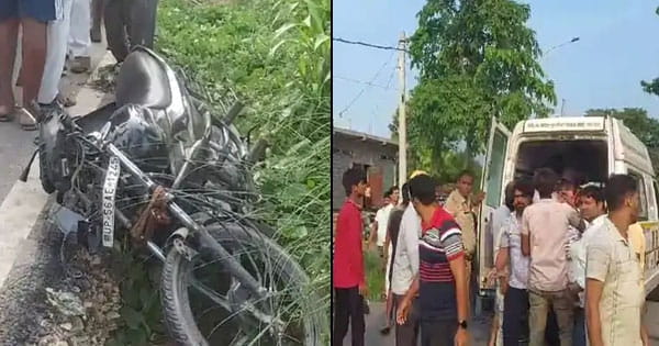 यूपी के महाराजगंज में ट्रक ने बाइक को मारी टक्कर, 3 दोस्तों की मौत