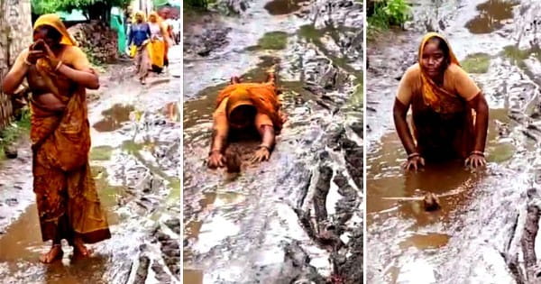 Sheopur Viral Video : ये क्या ड्रामा है... ऐसी क्या मन्नत मांग ली थी कि कीचड़ में लेटकर आगे बढ़ी ये महिला