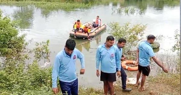 Sagar News : गणेश विसर्जन में हादसा, एक युवक और नाबालिग की तालाब में डूबने से मौत, रेस्क्यू कर निकाला शव