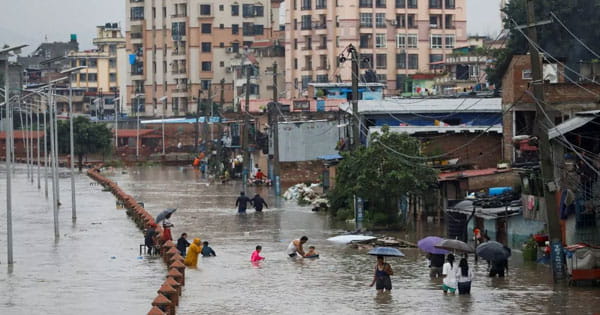 नेपाल में लगातार बारिश के कारण आई बाढ़ ने मचाई तबाही, 39 लोगों की मौत