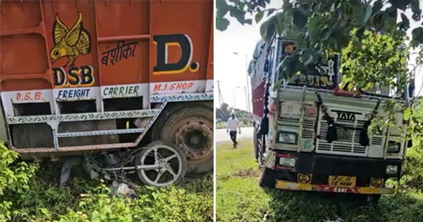 Betul News : तेज रफ्तार ट्रक ने बाइक सवार को रौंदा, 2 की मौत, एक शव पहिए में फंसा