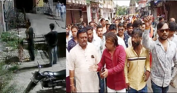 Indore News : मंदिर के बाहर युवक ने की पेशाब, विरोध में हिंदू संगठन के लोगों ने वीर सावरकर मार्केट करवाया बंद, घटना का CCTV आया सामने
