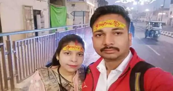Indore News : तेज रफ्तार आयशर ट्रक ने पति-पत्नी को रौंदा, दोनों की मौत, दुर्गा प्रतिमा विसर्जित करने जा रहे थे; सालभर पहले हुई थी शादी