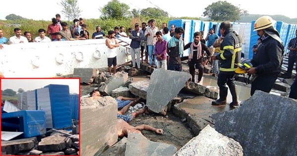 पुणे में अचानक ढह गई पानी की टंकी : नीचे नहा रहे 3 मजदूरों की मौत, 7 घायल, पुलिस का दावा- प्रेशर के कारण हुआ हादसा