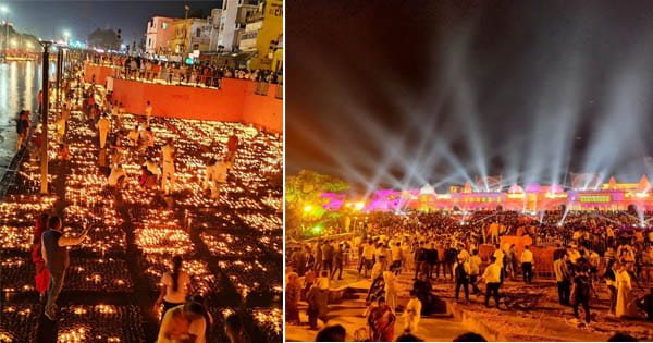 Ayodhya Deepotsav 2024 : दीयों और रंग-बिरंगी रोशनी से जगमग रामनगरी, सरयू तट पर  साउंड-लाइट शो से रामलीला का वर्णन