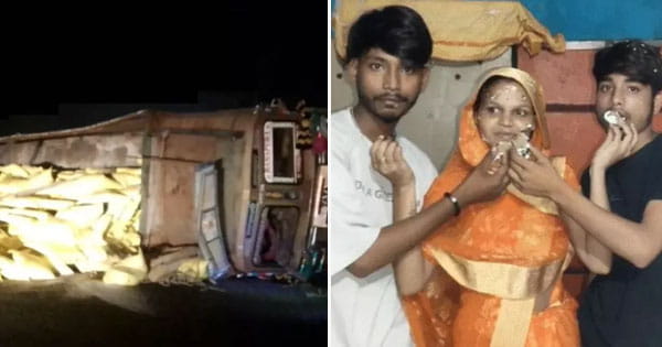 हरदा में भीषण सड़क हादसा : कार को टक्कर मारकर पलटे ट्रक में घुसे बाइक सवार, दो सगे भाईयों समेत 4 की मौत