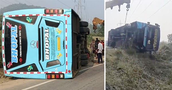 Bus Accident : बैतूल-भोपाल हाईवे पर अनियंत्रित होकर पलटी बस, 28 यात्री घायल