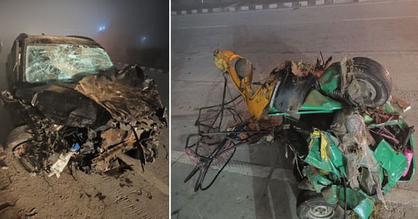 UP Accident : बिजनौर में कार ने ऑटो को मारी टक्कर, दूल्हा-दुल्हन समेत 7 लोगों की मौत, झारखंड से शादी करके घर लौट रहा था परिवार