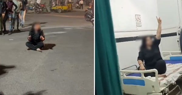 छतरपुर : महिला ने शराब के नशे में किया हाई वोल्टेज ड्रामा, वाहन चालकों से की बदतमीजी, बोली- नशे में हूं... कोई उलझना मत