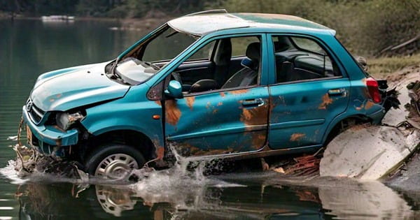 तेलंगाना में हादसा : तेज रफ्तार कार बेकाबू होकर झील में गिरी, पांच की मौत