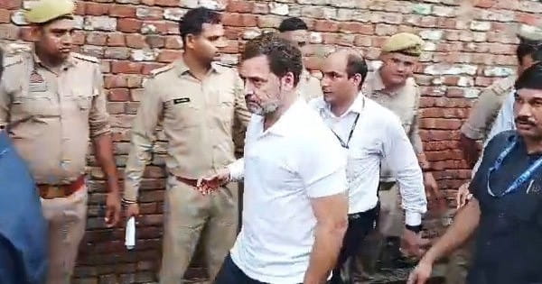 हाथरस की रेप पीड़िता के परिवार से मिले राहुल गांधी, बीजेपी बोली- सुर्खियों में रहने के लिए जाते हैं