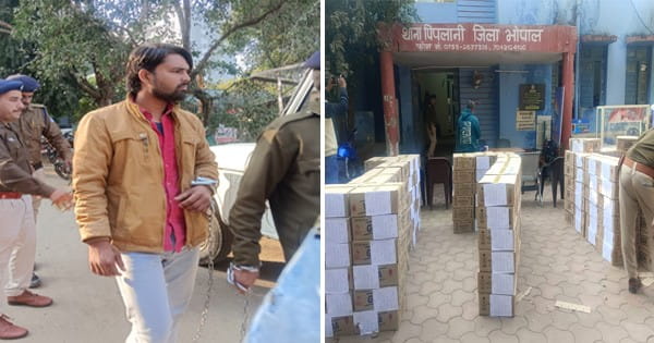 भोपाल पुलिस की बड़ी कार्रवाई, 21 लाख की अवैध शराब और वाहन जब्त