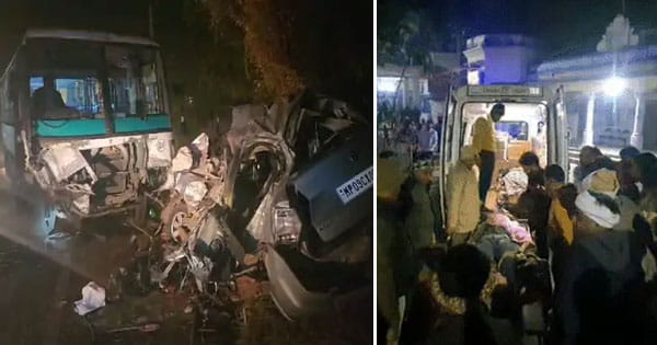 राजस्थान में MP के 5 लोगों की मौत : कैलादेवी से लौट रहा था इंदौर का परिवार, करौली में बस से भिड़ गई कार