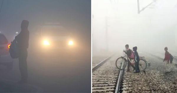 कोहरे की सफेद चादर में छिपा दिल्ली-NCR: विजिबिलिटी जीरो... फ्लाइट्स-ट्रेनें लेट, AQI 400 पार