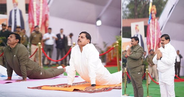 स्वामी विवेकानंद जयंती पर सामूहिक सूर्य नमस्कार : CM ने सुभाष स्कूल में बच्चों के साथ किया योग, युवा शक्ति मिशन लॉन्च