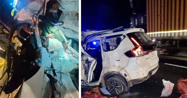 महाकुंभ में स्नान के लिए जा रहे श्रद्धालुओं की कार कंटेनर से टकराई, 3 की मौके पर मौत, 3 घायल; शवों को काटकर निकाला गया