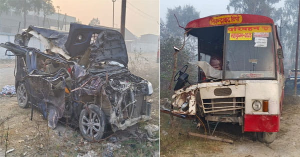 यूपी के जौनपुर में कार और रोडवेज बस की आमने-सामने टक्कर, 3 की मौत, महाकुंभ से स्नान करके वापस लौट रहे थे