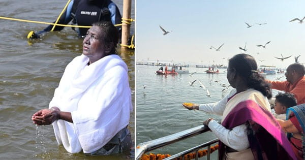 Mahakumbh 2025 : राष्ट्रपति द्रौपदी मुर्मू ने संगम में लगाई डुबकी, उत्तराखंड के CM धामी ने परिवार के साथ किया संगम स्नान