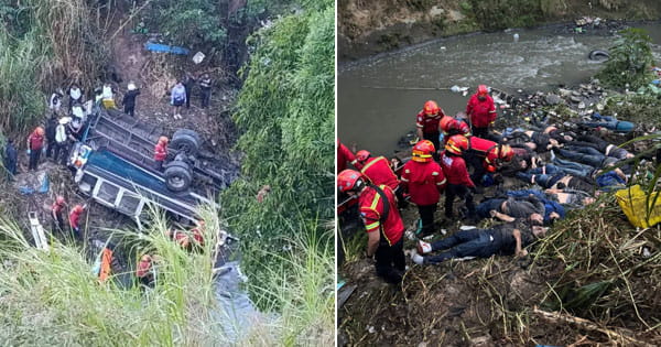 ग्वाटेमाला में भीषण सड़क हादसा : गहरे नाले में गिरी यात्रियों से भरी बस, 55 लोगों की मौत; कई घायल
