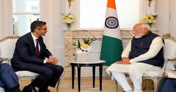 Paris AI Action Summit 2025: गूगल के सीईओ से मिले पीएम मोदी, भारत के साथ मिलकर AI क्षेत्र में काम करने का आश्वासन