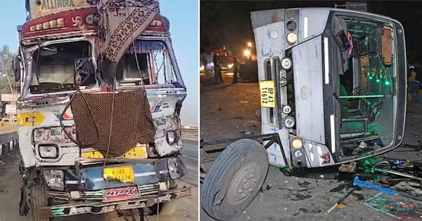 महाकुंभ से श्रद्धालुओं को लेकर लौट रही बस ने ट्रक को टक्कर मारी, 3 यात्रियों की मौत