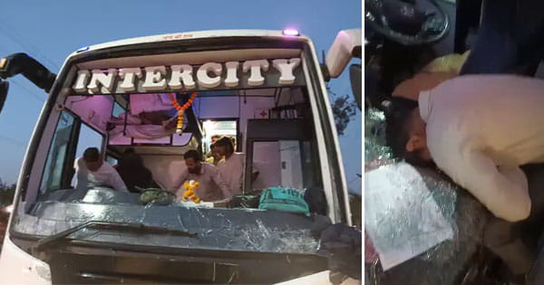 रीवा से इंदौर जा रही बस पर हमला : नकाबपोश बदमाशों ने किया पथराव, सिर पर पत्थर लगने से एक यात्री की मौत