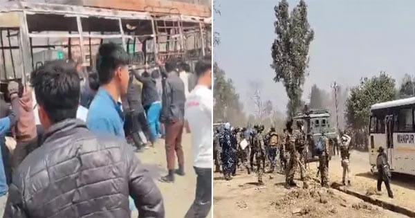 मणिपुर में फ्री मूवमेंट के पहले दिन ही भड़की हिंसा, कुकी बहुल इलाके में प्रदर्शनकारियों और सुरक्षा बलों में झड़प, कई वाहन जलाए