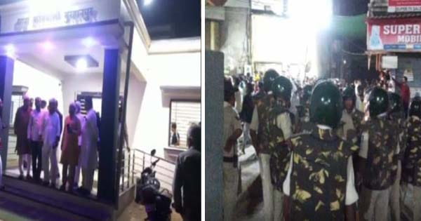 बुरहानपुर में सोशल मीडिया पोस्ट को लेकर तनाव, लोगों ने किया थाने का घेराव, पुलिस ने आरोपी को हिरासत में लिया