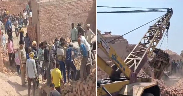 बरेली में ईंट भट्ठे की दीवार गिरी, मलबे में दबे 5 मजदूर, एक की मौत, नाराज लोगों ने हाईवे जाम किया