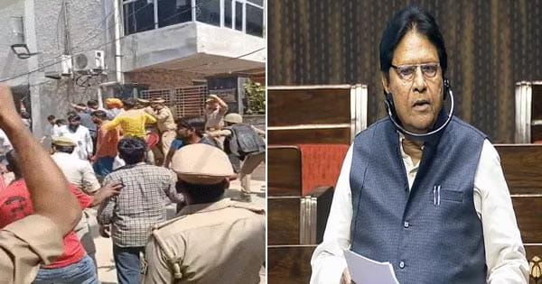 सपा सांसद के बयान पर बवाल, रामजी लाल सुमन के घर पर करणी सेना का हमला, जमकर तोड़फोड़ और पथराव