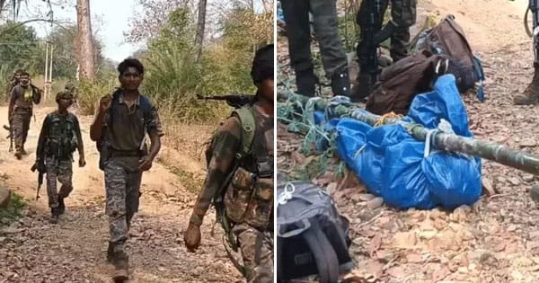 दंतेवाड़ा-बीजापुर बॉर्डर पर मुठभेड़ : 1 महिला नक्सली ढेर, इंसास राइफल बरामद; दोनों ओर से रुक-रुक कर फायरिंग जारी
