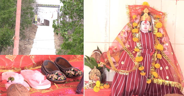भोपाल के कोलार में अनोखा मंदिर, जहां माता को चढ़ाए जाते हैं जूते-चप्पल और फ्रॉक