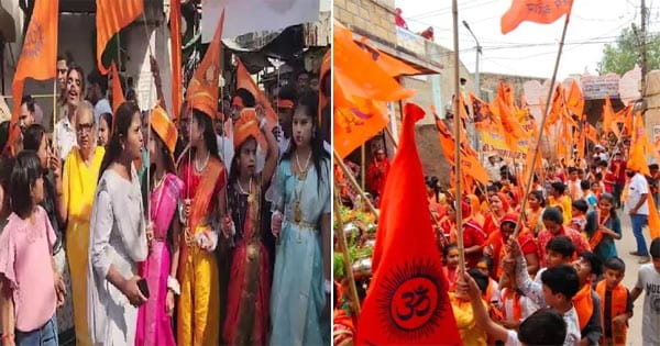 रामनवमी पर पहली बार संभल में निकली शोभायात्रा, लड़कियों ने तलवार लेकर दिखाए करतब, गूंजा जय श्रीराम का नारा…
