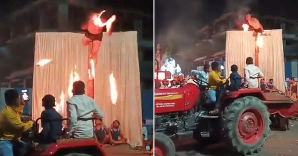 Pune News : रामनवमी के जश्न में आग का खेल बना खतरा, युवक का चेहरा झुलसा, देखें VIRAL VIDEO