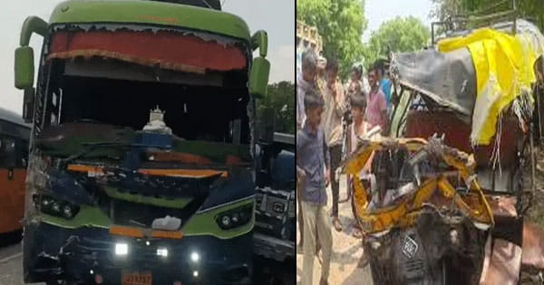 बहराइच में दर्दनाक सड़क हादसा : शादी में जा रहे एक ही परिवार के 5 लोगों की मौत, 11 घायल; कई फीट दूर गिरे शव