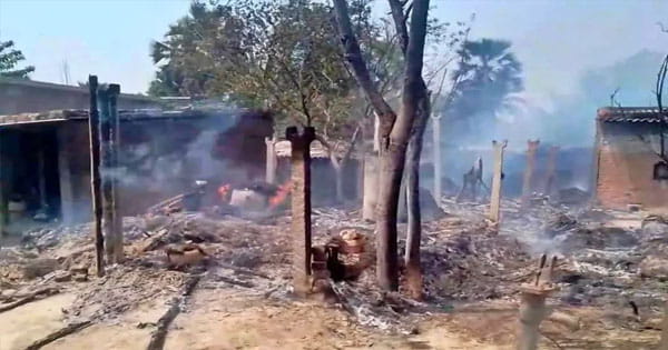 बिहार : मुजफ्फरपुर में गैस सिलेंडर ब्लास्ट से लगी आग, चार बच्चों की मौत, हाई टेंशन तार गिरने से झुग्गियों में फैली आग