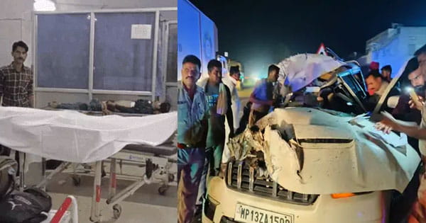 चित्तौड़गढ़ में दर्दनाक हादसा : डिवाइडर फांदकर ट्रक से भिड़ी स्कॉर्पियो, उज्जैन के 4 श्रद्धालुओं की मौत; सांवलिया सेठ मंदिर जा रहे थे सभी
