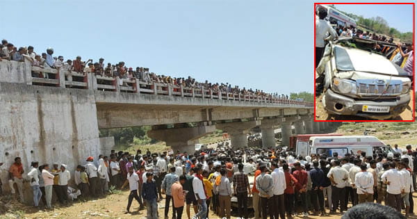 दमोह में हादसा : महादेव घाट पर पलटी बोलेरो, एक ही परिवार के 8 लोगों की मौत, 5 अन्य घायल, दर्शन कर लौट रहे थे जबलपुर