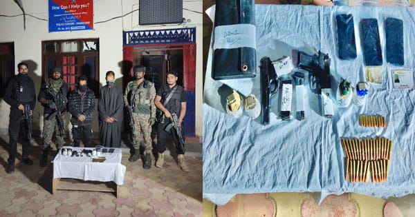 जम्मू-कश्मीर में आतंकियों के 2 मददगार गिरफ्तार : हथियार और गोला-बारूद बरामद, ISI के लिए जासूसी कर रहा आरोपी यूपी के मुरादाबाद से अरेस्ट