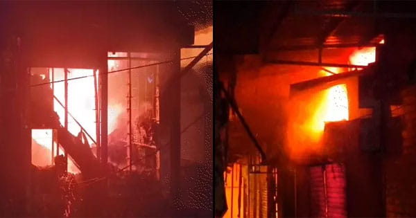 Chhattisgarh News : बिलासपुर के बाजार में लगी भीषण आग, 20 से ज्यादा दुकानें जलकर राख, 50-60 लाख का नुकसान