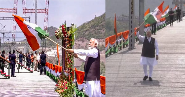 दुनिया के सबसे ऊंचे चिनाब रेलवे आर्च ब्रिज का उद्घाटन, कश्मीर अब ट्रेन से सिर्फ 3 घंटे दूर, पीएम मोदी ने वंदे भारत को दिखाई हरी झंडी