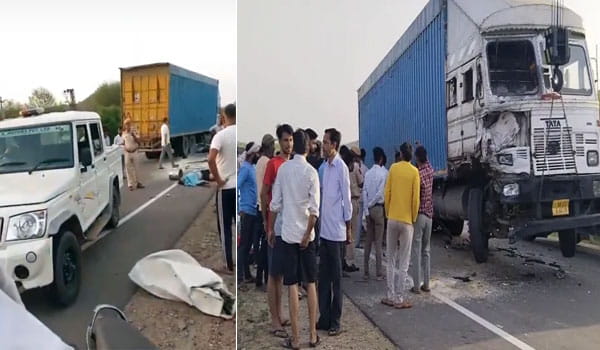 Rajasthan News : दौसा-मनोहरपुर हाईवे पर हादसा, NH-148 पर कैंटर और सवारी गाड़ी की टक्कर, दूल्हा-दुल्हन समेत 5 की मौत