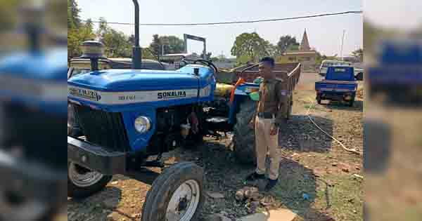 अवैध उत्खनन पर कार्रवाई: 1 आरोपी गिरफ्तार, 2 ट्रैक्टर, प्रेशर से खुदाई करने वाली मशीन समेत औजार जब्त