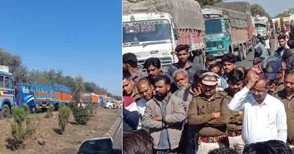 मंदसौर में दर्दनाक सड़क हादसा: ट्रक की टक्कर से बाइक सवार युवक की मौत, ग्रामीणों ने किया चक्काजाम, वाहनों की लगी लंबी कतार