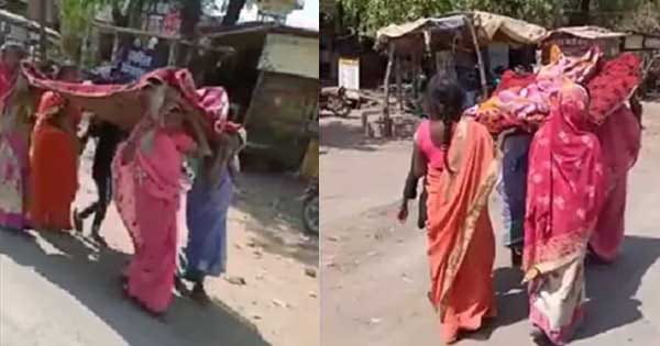 रीवा : बुजुर्ग महिला का शव ले जाने नहीं मिली एंबुलेंस... तो 4 बेटियां खाट पर लेकर पहुंची गांव, देखें VIDEO