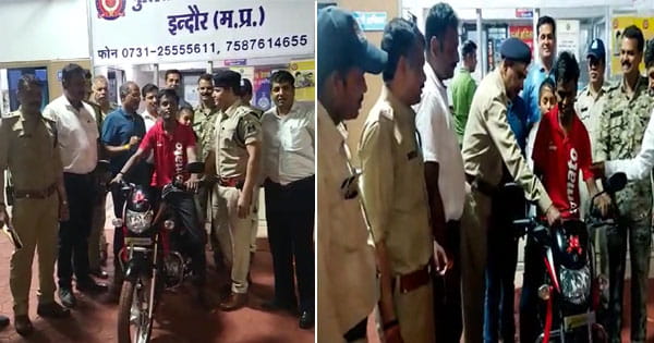 इंदौर : विजय नगर पुलिस ने डिलीवरी बॉय को गिफ्ट की बाइक, जानें क्या है पूरा मामला