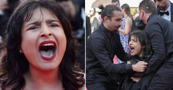 Cannes 2022: यूक्रेनी महिला ने टॉपलेस होकर बयां किया दर्द, रेड कार्पेट पर कपड़े उतारकर चिल्लाई- Stop...