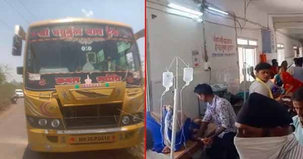 सतना : बारात लेकर जा रही बस हाईटेंशन लाइन से टकराई, करंट की चपेट में आने से 17 लोग झुलसे