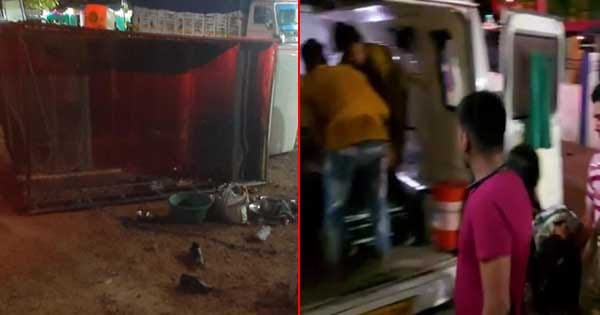 दमोह में हादसा : ट्रक की टक्कर से पिकअप पलटा, एक दर्जन से ज्यादा लोग घायल